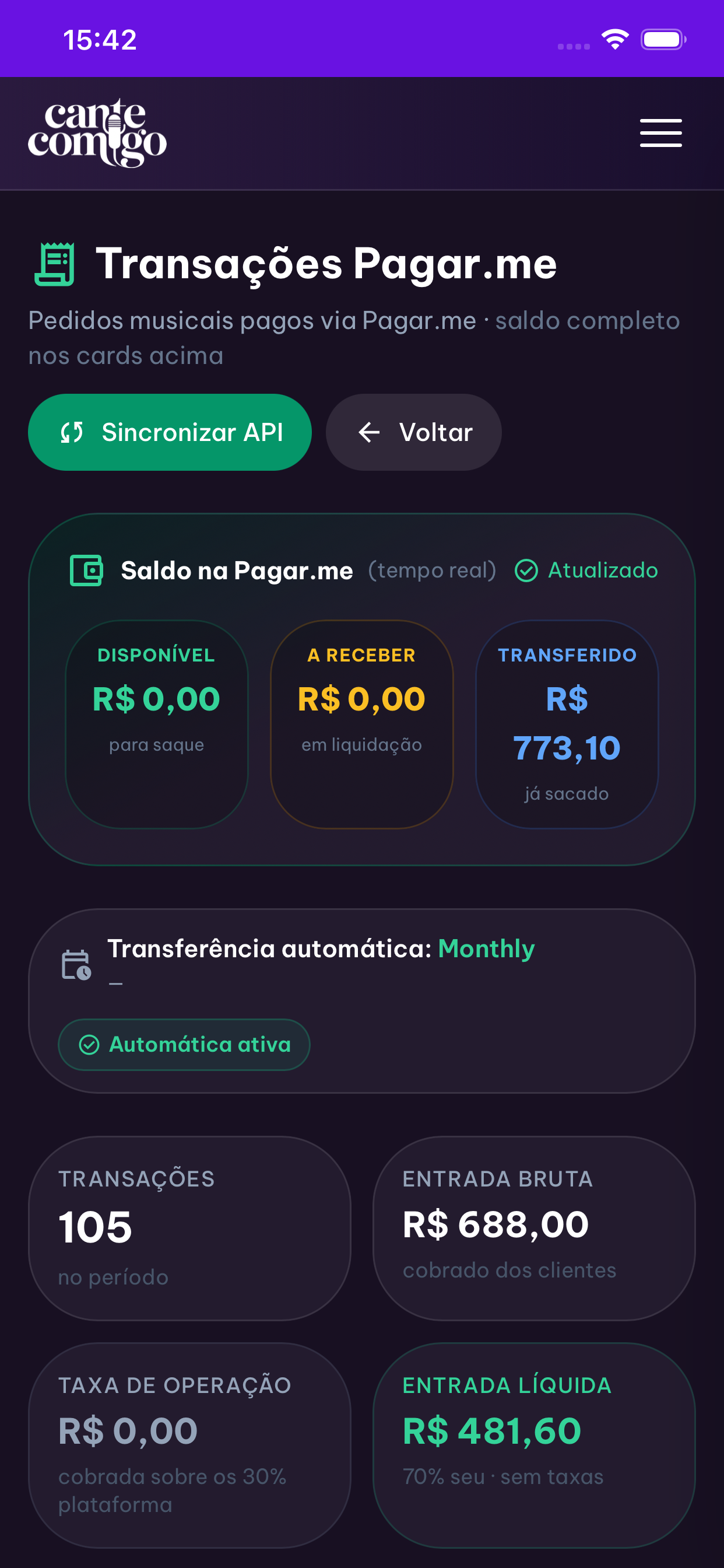 Transações